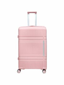 Large XL suitcase 75cm - up to 35kg - 4 wheels 360 degree spinner pastel pink - 100% polypropylene - 2025 edition