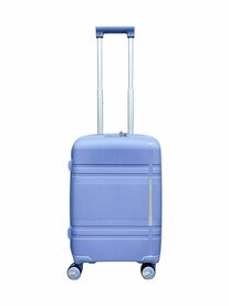 Suitcase 55CM light blue with 4 wheels 360 degree spinner Hand luggage - 100% polypropylene - 2025 edition