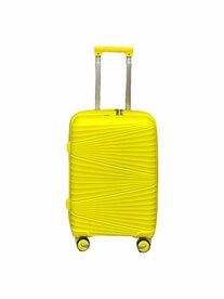 Hand luggage suitcase 55CM Yellow - 4 wheels 360 degree spinner
