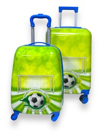 Soccer - Children&#039;s suitcase set soccer - Four wheels - Combination lock