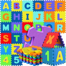 Puzzle mat children - foam Letter - 9 tiles - 30x30x1cm