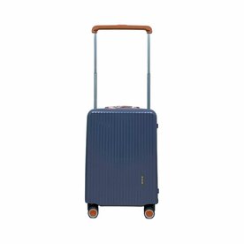 Hardcase suitcase Hand luggage steel blue - 55 cm - TSA lock - wide handle Bubule