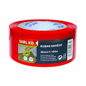 Premium Packaging Tape Red 48mm x 100m - Adhesive Tape - Box Tape