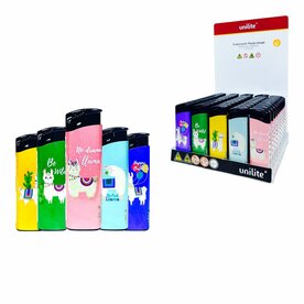 Unilite&reg; Alpaca lama Print Aanstekers &ndash; Schattige &amp; Functionele Fix Flame Aansteker (50 stuks)