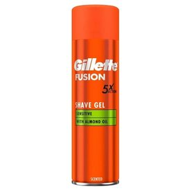 Gillette Fusion 5 X Action Scheergel -  Sensitive met amandelolie 200ml
