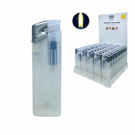 Aanstekers Bedrukbaar - Wit Transparant 50 stuks - Verstelbare &amp; navulbaar