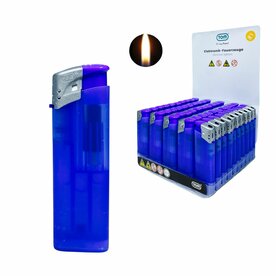 Aanstekers Bedrukbaar - Licht Blauw Transparant 50 stuks - Verstelbare &amp; navulbaar