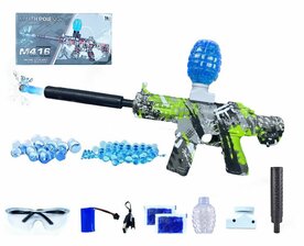 Gel Blaster - Electric gun - Green Graffiti - complete set incl. gel balls - rechargeable - 48CM