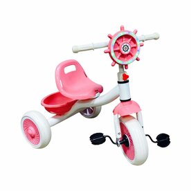 Tricycle children&#039;s bicycle - Pink - with pedals - light &amp; sound 63CM