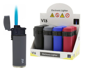 VIO&reg; Turbo Wind Aanstekers - 12 stuks - Navulbaar &amp; Verstelbare Jet Flame - Krachtige branders