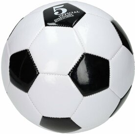 Voetbal glanzend maat 5 - zwart en wit klassiek design