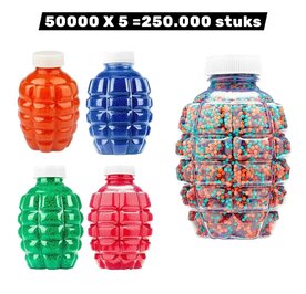 Gel balletjes fles 250.000 stuks ballen water balletjes 7-8mm mix