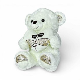 Knuffelbeer Pluche met &ldquo;You Love&rdquo; Hartje &ndash; 40 cm - Teddybeer