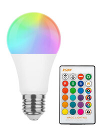 RGBW LED Kleurveranderende Lamp &ndash; E27 &ndash; 7W &ndash; met Afstandsbediening