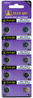 Knoopcel batterijen AG 6 / 371A batterijen 10 stuks in pak