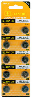 Knoopcel batterijen AG 8 / 391A batterijen 10 stuks in pak