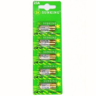 SUNKING 23A 12V ALKALINE batterijen 5 STUKS
