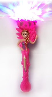 Prinsessenstaf met muziek en lichtjes - toferstaf - Princess Flash Music Stick roze