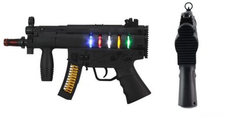 Speelgoed pistool (lichtje - geluid - tril effect) 32CM