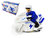 Police motorcycle with LED flash light and police sounds - Police Motorcycle 25CM