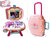 Toy box beauty set - 2 in 1 trolley and dressing table - with light and sound-beauty play pink