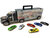 Vrachtwagen transporter truck - speelgoed mini auto's - transporter 6-delig set koffer - Oplegger voor 12 auto's- 39CM