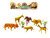 Wilde dieren speelgoed figuren set - The Animal World  - Speelset dieren 6 stuks
