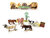 Boerderij speelgoeddieren figuren set - The Animal World  - Speeldieren 8-delig set