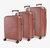 SUITCASE SET 3 PIECES PP ( ROCK ) TSA COMBINATION LOCK AND PP MATERIAL suitcase set Pink - 3-piece set Rock