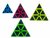 Pyraminx cube - breinbreker - piramide kubus - driehoek kubus 9.5 cm