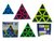 Pyraminx cube - breinbreker - piramide kubus - driehoek kubus 9.5 cm