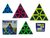 Pyraminx cube - breinbreker - piramide kubus - driehoek kubus 9.5 cm
