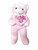 Knuffelbeer Groot Roze- 75CM- zacht knuffel - met Love kussentje - Teddy beer
