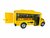 Schoolbus - met licht en geluid 20 cm geel - frictie speelgoed busje