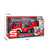 Brandweerwagen - met sproeislang en ladderwagen - Frictie -  geluid en lichtjes - 25 cm