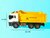 Dump Truck - vrachtwagen met laadbak - met geluid en licht - dumper 24.5CM