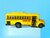 Schoolbus met licht en geluid - 27.5 cm - geel bus