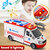 Ambulance toy with light and siren sound effects - friction driven wheels