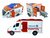 Ambulance toy with light and siren sound effects - friction driven wheels