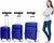 Travel suitcase - luggage - dark blue - siliconen case 65CM