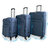 Suitcase set - 3 pieces - black - Polyester travel suitcase
