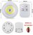 LED Lampen - 3 stuks met afstandsbediening - draadloze wandlampen - Dimbaar - met Timer - wit licht