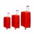Luxury Suitcase Set - Trolley Set 3-Piece - PP Silicone Travel Case ( red color )