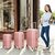 Suitcase set - Trolley set 3-piece - PP silicone travel suitcase pink