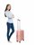 Suitcase set - Trolley set 3-piece - PP silicone travel suitcase pink