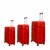 Luxury suitcase set 3 pieces 55cm+65cm+75cm red