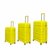Luxury suitcase set 3 pieces 55cm+65cm+75cm yellow color