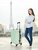 Hard shell suitcase, PC ABS aluminum  Light green 85L Large size L