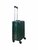 Hard shell suitcase set, PC ABS aluminum 2 pieces Large suitcase + hand luggage dark green + Light blue