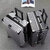 Suitcase set with hard shell, PC ABS aluminum 4 metal corners for protection white